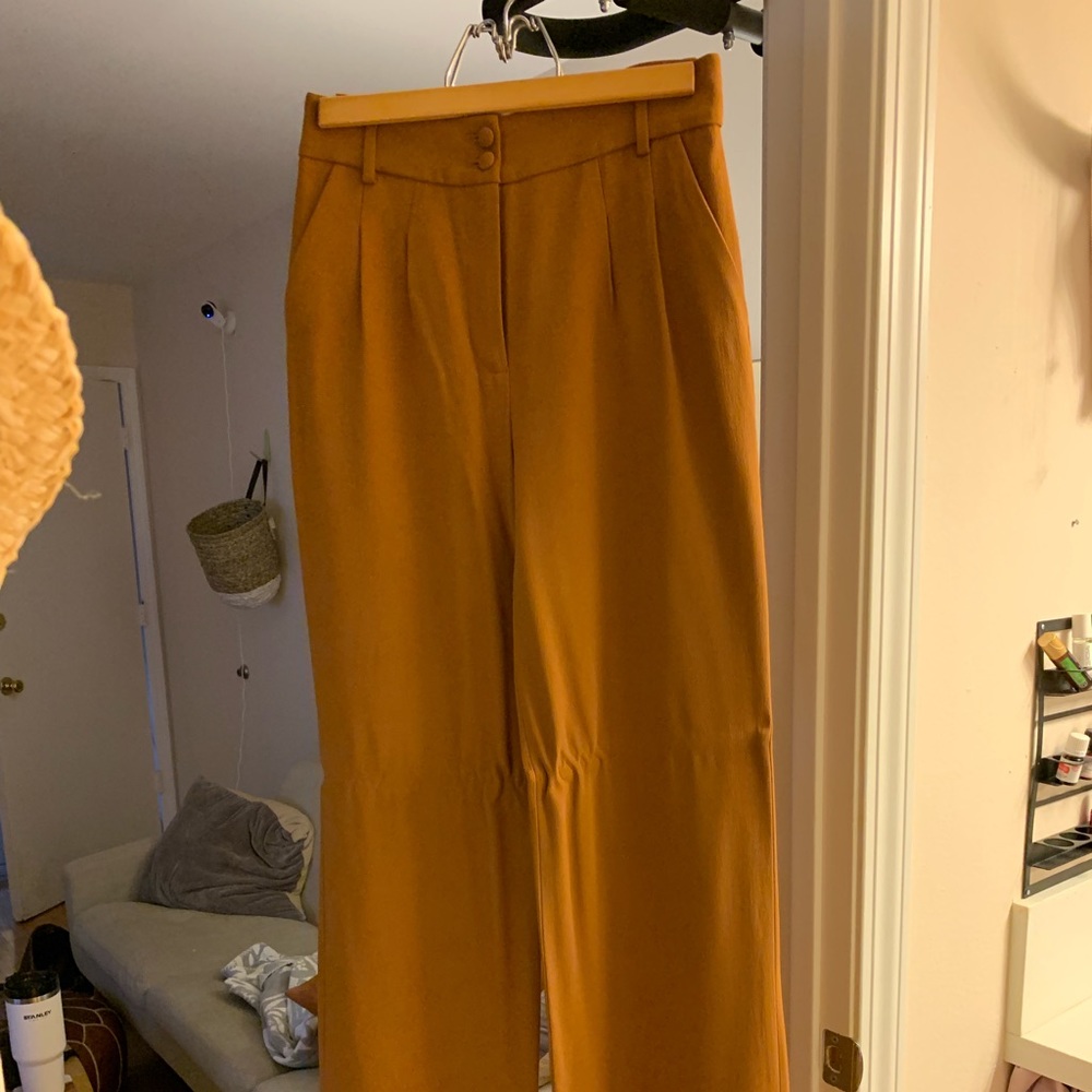 Sézane mustard yellow pants/trousers